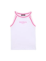 Little Girl's & Logo Sleeveless Tank Top