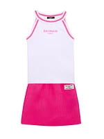 Little Girl's & Logo Sleeveless Tank Top