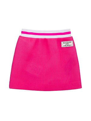 Little Girl's & Girl's Ribbed Miniskirt