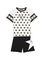 Little Boy's & Star Cotton Jersey Shorts