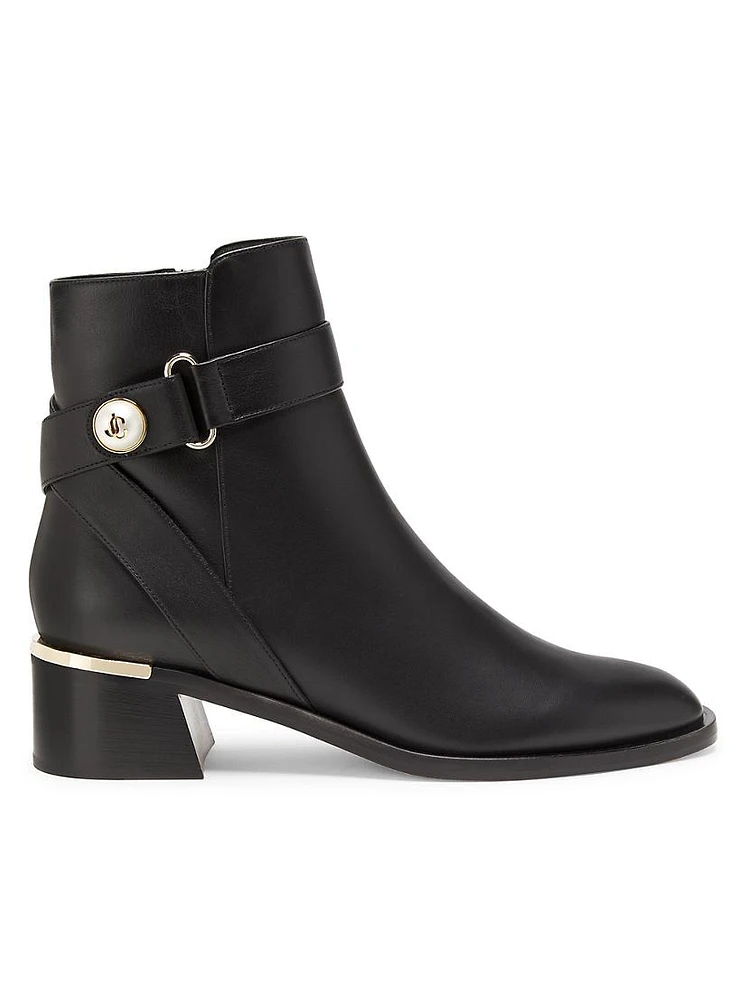 Noor 45MM Block-Heel Leather Boots