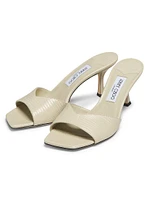 Skye 70MM Snake-Embossed Leather Sandals