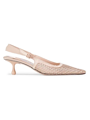 Amel Crystal-Embellished Satin Pumps