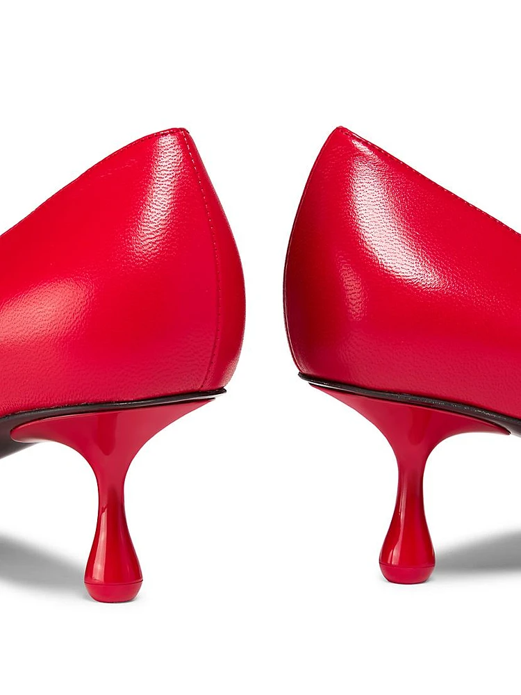 Scarlett 50MM Lace-Up Leather Pumps