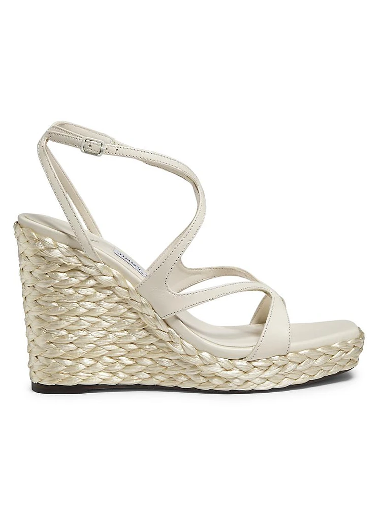 Ayla 110MM Leather Platform Wedge Sandals