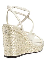 Ayla 110MM Leather Platform Wedge Sandals