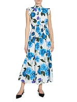 Floral Cotton Midi-Dress