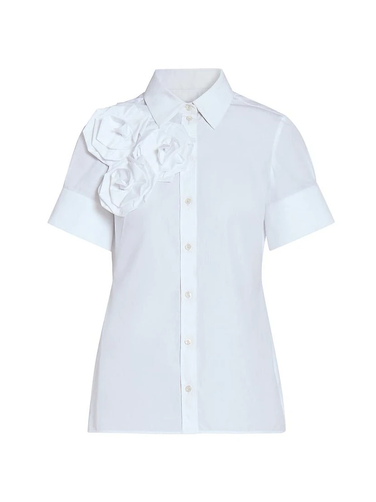 Gathered Cotton Shirt