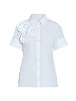 Gathered Cotton Shirt