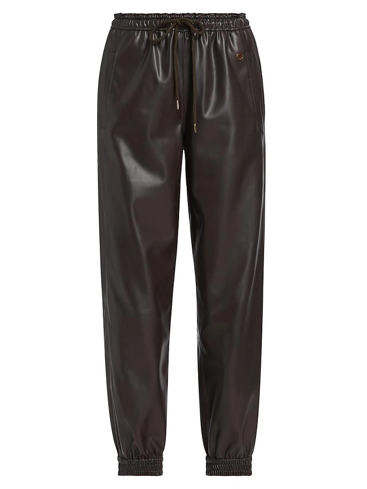 Iconic Altermat Faux-Leather Jogger Pants