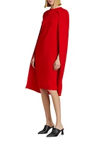 Knee-Length Cape Dress