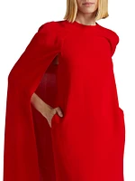 Knee-Length Cape Dress