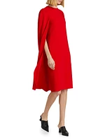 Knee-Length Cape Dress