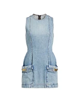 Sleeveless Denim Minidress