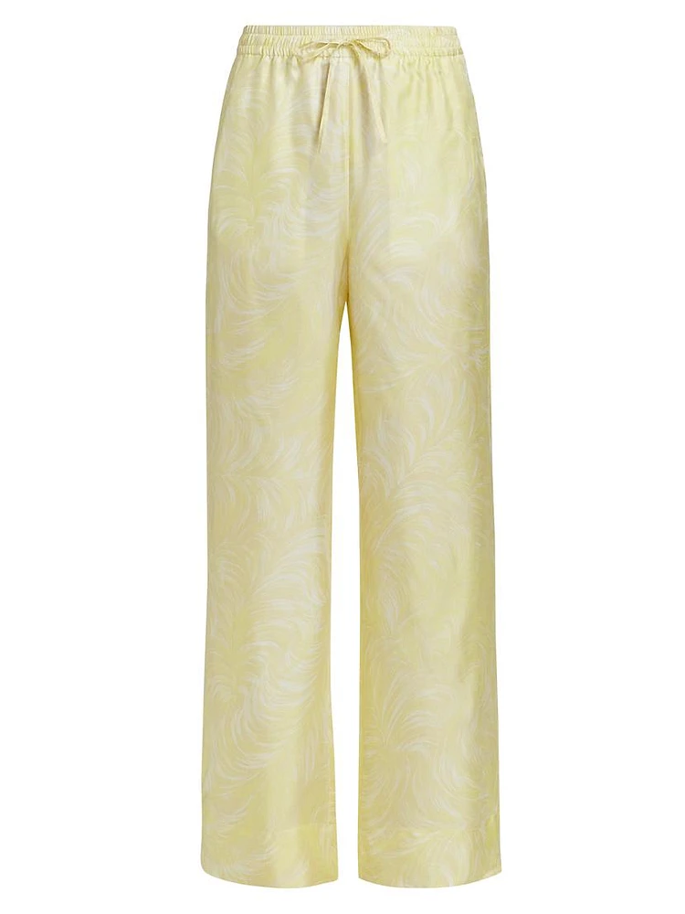 Feather Silk Pajama Pants