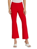 Compact Knit Kick-Flare Pants