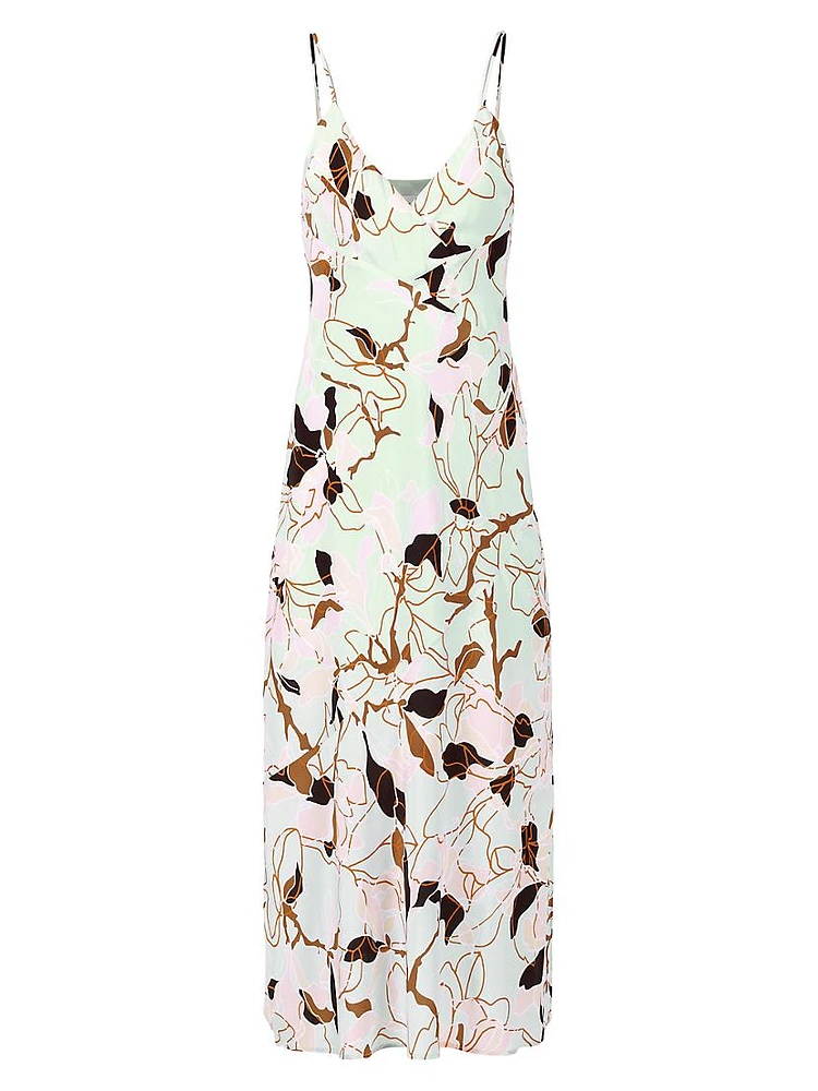 Justine Printed Silk Midi-Dress