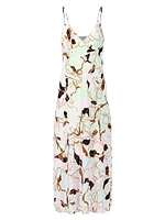 Justine Printed Silk Midi-Dress