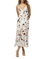 Justine Printed Silk Midi-Dress