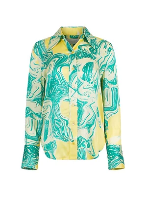 Quinne Swirled Satin Shirt