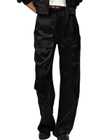 Ines Satin Cargo Trousers