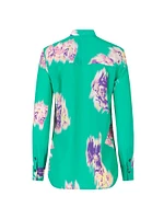 Miki Floral Tie-Neck Blouse