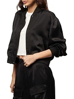 Nico Satin Bomber Jacket