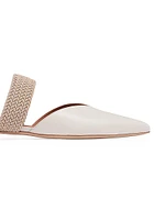 Maisie Leather Flats with Elastic Strap