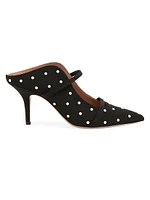 Maureen 70MM Pearl-Embellished Grosgrain Mules