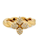 Love In Verona 18K Yellow Gold & 0.30 TCW Diamond Twisted Ring