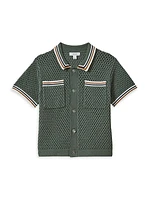 Little Boy's & Boy's Coulson Knit Short-Sleeve Button-Up Shirt