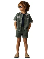 Little Boy's & Boy's Coulson Knit Short-Sleeve Button-Up Shirt