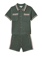 Little Boy's & Boy's Coulson Knit Short-Sleeve Button-Up Shirt