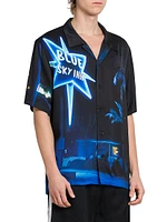 Star Sign Satin Camp Shirt