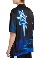 Star Sign Satin Camp Shirt