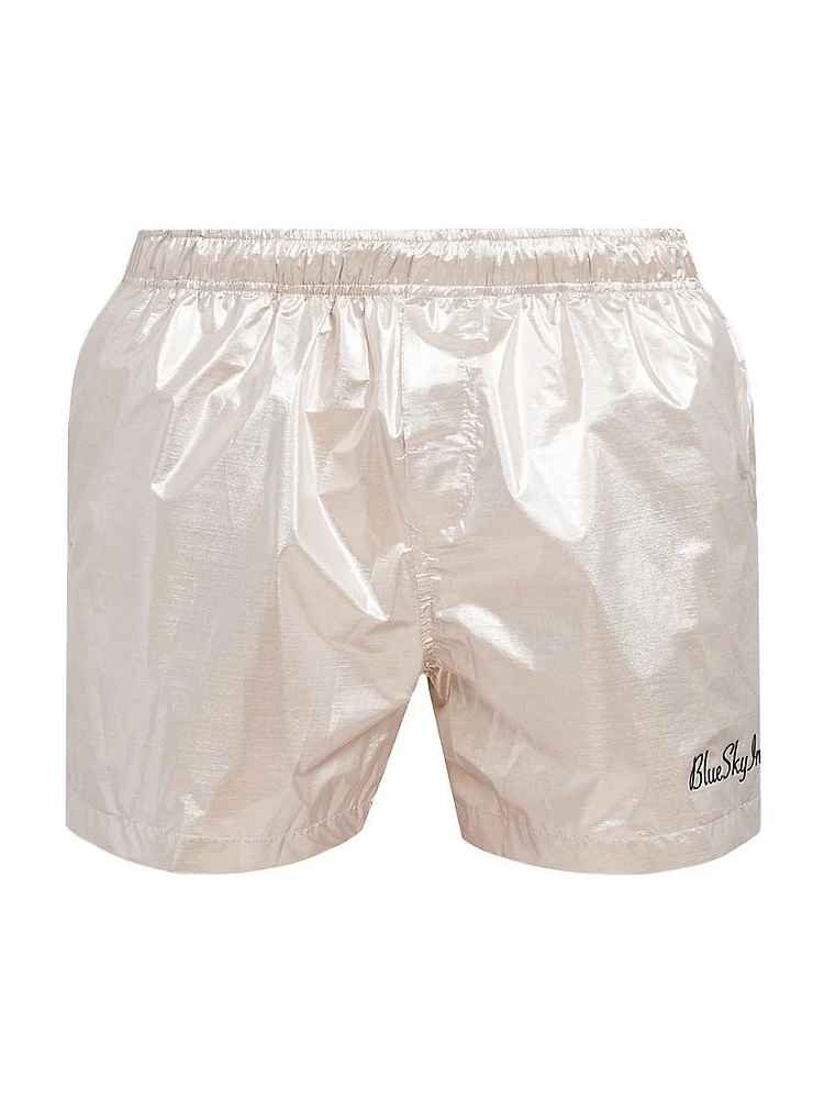 Satin Metallic Swim Shorts