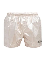 Satin Metallic Swim Shorts