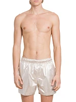 Satin Metallic Swim Shorts