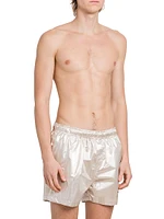 Satin Metallic Swim Shorts