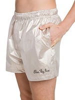 Satin Metallic Swim Shorts