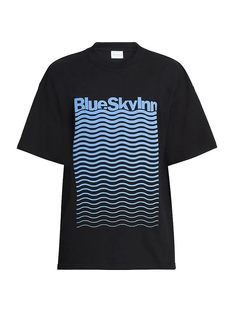 Waves Logo Cotton T-Shirt