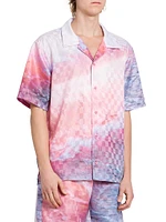 Sunset Damier Short-Sleeve Shirt