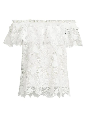 Estrella Lace Off-The-Shoulder Blouse