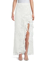 Bari Floral Lace Maxi Skirt