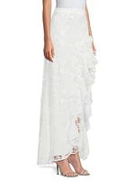 Bari Floral Lace Maxi Skirt