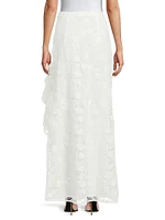 Bari Floral Lace Maxi Skirt