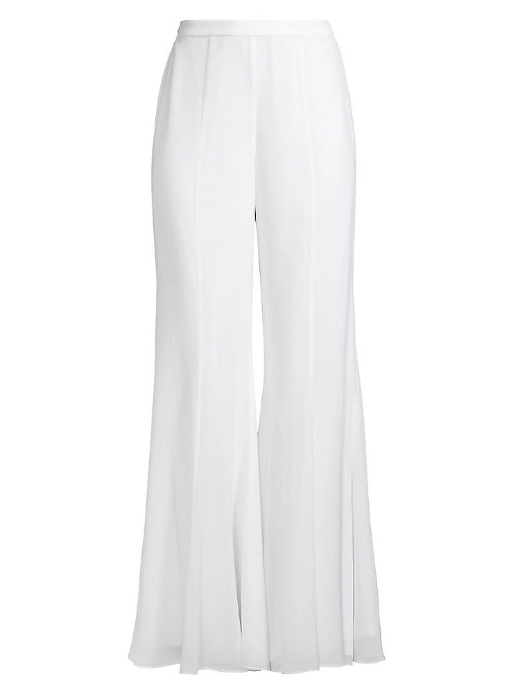 Crepe Chiffon Flared Pants