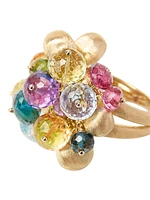 Africa 18K Yellow Gold & Multi-Gemstone Beaded Cocktail Ring