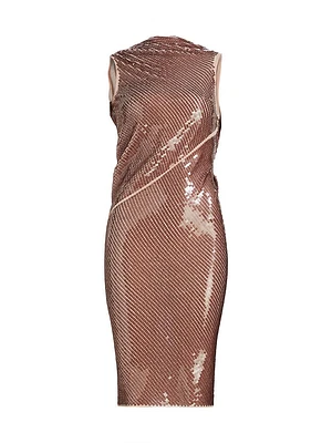 Abito Ricamato Eva Sequin Midi-Dress