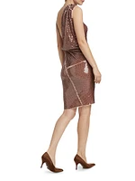 Abito Ricamato Eva Sequin Midi-Dress